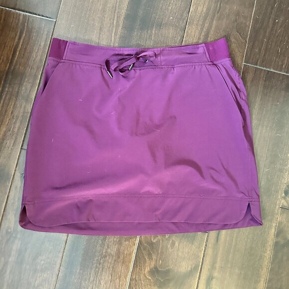 Athleta Midtown Berry Skort Skirt Womens 12 Performance Pockets - Picture 3 of 10